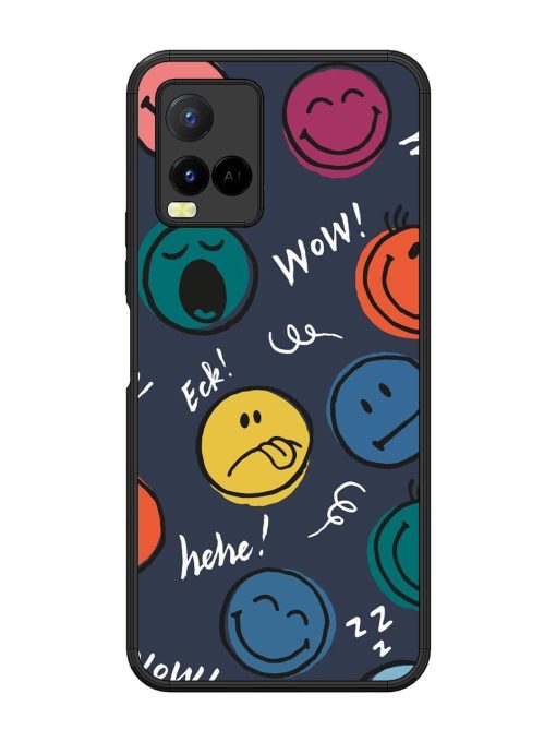 Emoticon Parade Glossy Soft Edge Case for Vivo Y21 Chachhi