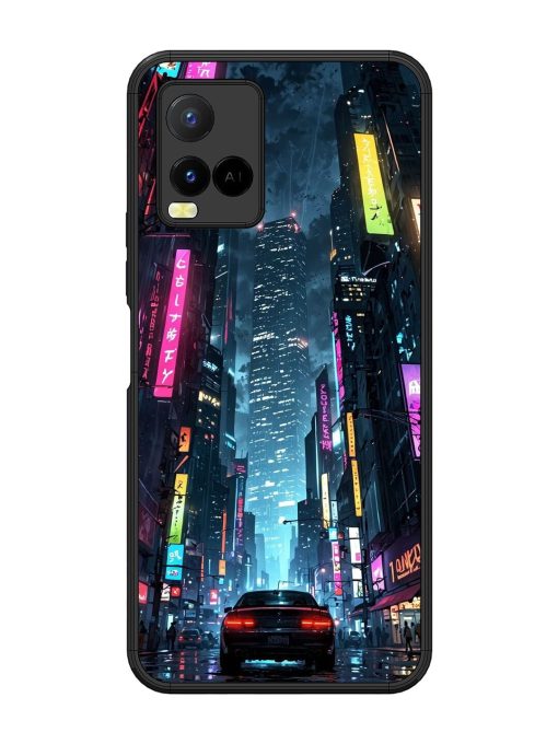 Neon Nightscape Glossy Soft Edge Case for Vivo Y21 Chachhi