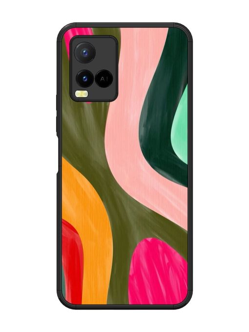 Wavy Wonderland Glossy Soft Edge Case for Vivo Y21 Chachhi