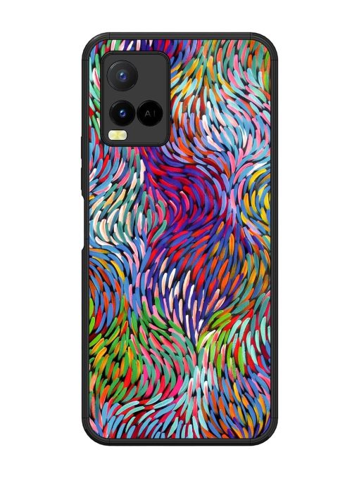 Vibrant Waves Glossy Soft Edge Case for Vivo Y21 Chachhi