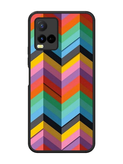 Colorful Zigzag Glossy Soft Edge Case for Vivo Y21 Chachhi