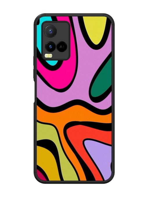 Groovy Swirls Glossy Soft Edge Case for Vivo Y21 Chachhi