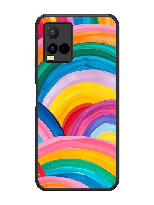 Rainbow Cascade Glossy Soft Edge Case for Vivo Y21 Chachhi