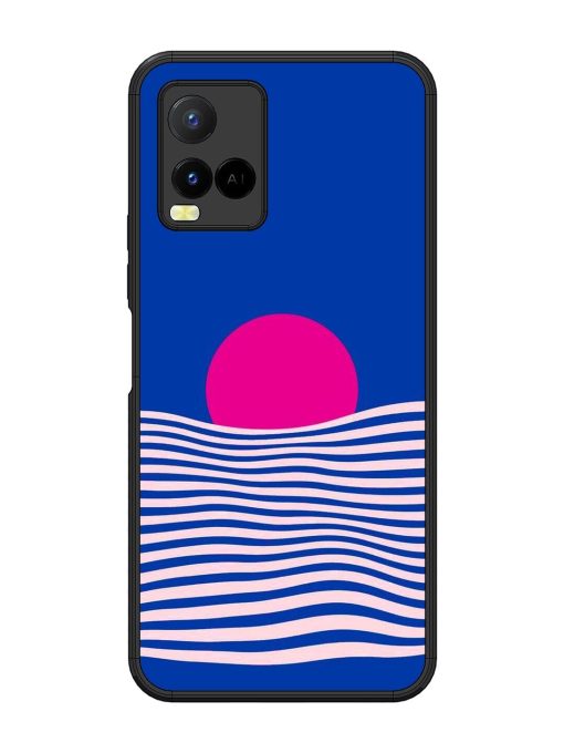 Pink Sunset Over Blue Waves Glossy Soft Edge Case for Vivo Y21 Chachhi