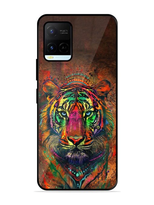 Cosmic Tiger Glossy Soft Edge Case for Vivo Y21A Chachhi