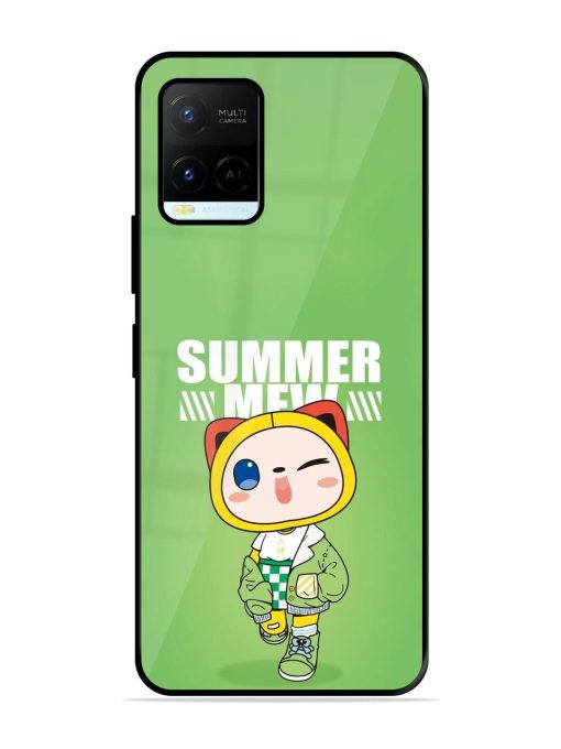 Purrfect Summer Glossy Soft Edge Case for Vivo Y21A Chachhi