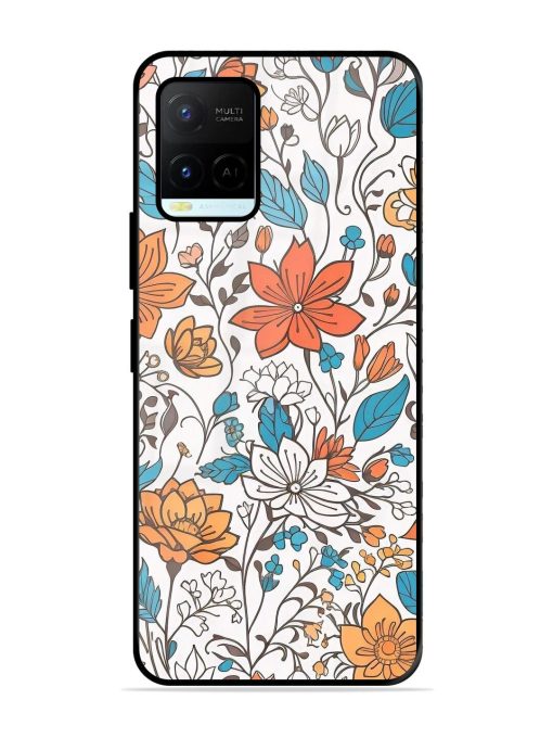 Floral Symphony Glossy Soft Edge Case for Vivo Y21A Chachhi