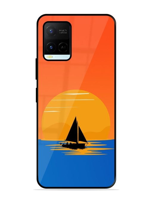 Sunset Sail Glossy Soft Edge Case for Vivo Y21A Chachhi