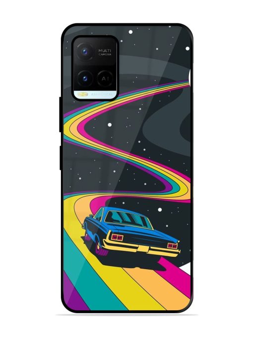 Rainbow Road Glossy Soft Edge Case for Vivo Y21A Chachhi