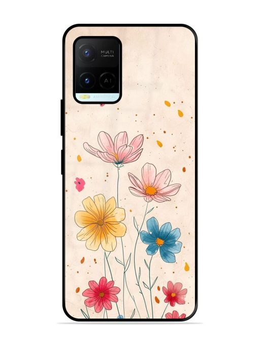 Delicate Bloom Glossy Soft Edge Case for Vivo Y21A Chachhi