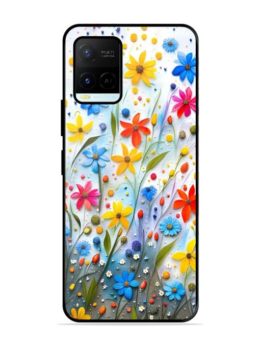 Vibrant Floral Glossy Soft Edge Case for Vivo Y21A Chachhi