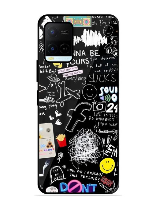 Doodle Diary Glossy Soft Edge Case for Vivo Y21A Chachhi