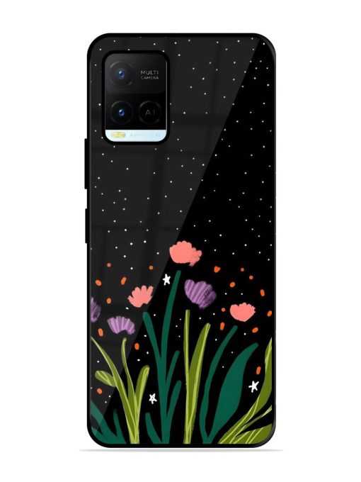 Midnight Bloom Glossy Soft Edge Case for Vivo Y21A Chachhi