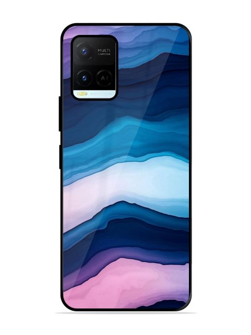 Oceanic Layers Glossy Soft Edge Case for Vivo Y21A Chachhi