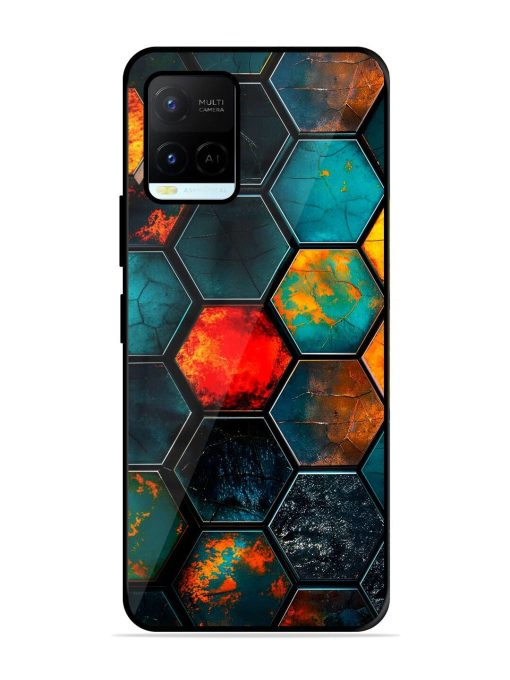 Hexagon Hive Glossy Soft Edge Case for Vivo Y21A Chachhi