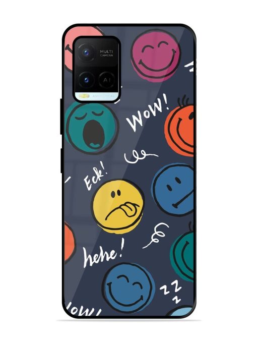 Emoticon Parade Glossy Soft Edge Case for Vivo Y21A Chachhi