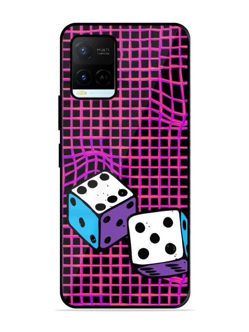 Glitched Dice Glossy Soft Edge Case for Vivo Y21A Chachhi