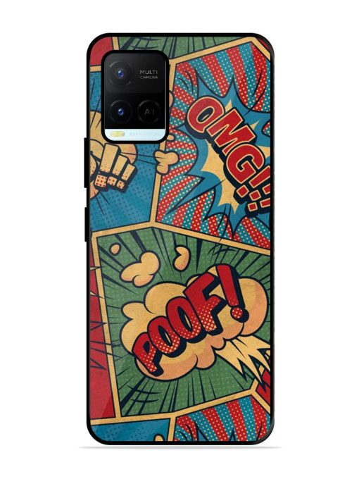 Comic Book Chaos Glossy Soft Edge Case for Vivo Y21A Chachhi