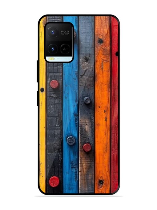 Rainbow Plank Glossy Soft Edge Case for Vivo Y21A Chachhi