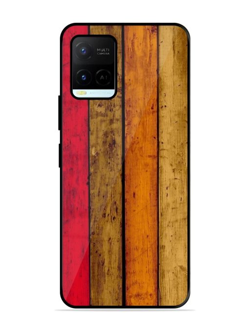 Colorful Woodgrain Glossy Soft Edge Case for Vivo Y21A Chachhi