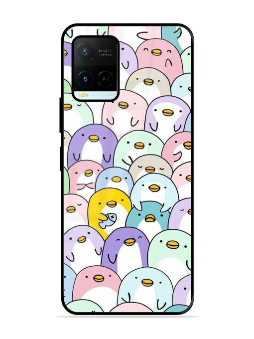 Penguin Party Glossy Soft Edge Case for Vivo Y21A Chachhi