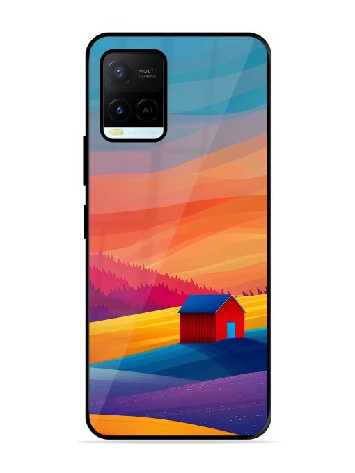 Sunset Solitude Glossy Soft Edge Case for Vivo Y21A Chachhi