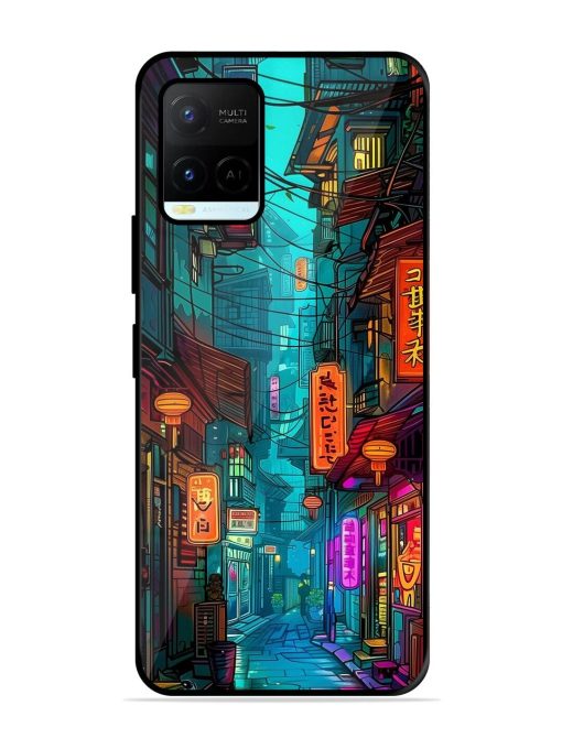 Neon Nightscape Glossy Soft Edge Case for Vivo Y21A Chachhi