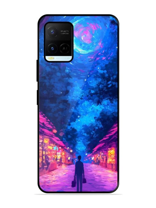 Neon Nightscape Glossy Soft Edge Case for Vivo Y21A Chachhi