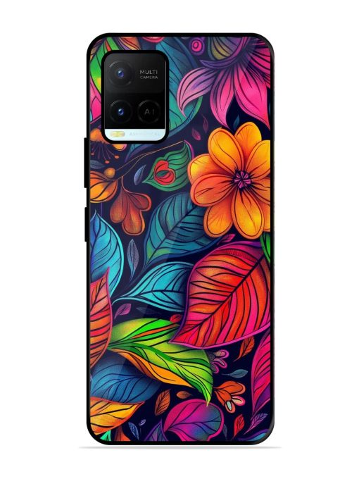 Rainbow Of Blooms Glossy Soft Edge Case for Vivo Y21A Chachhi