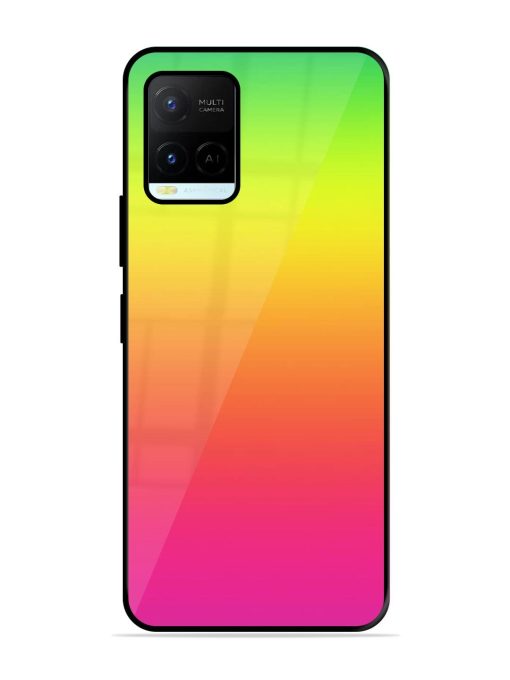 Rainbow Gradient Glossy Soft Edge Case for Vivo Y21A Chachhi