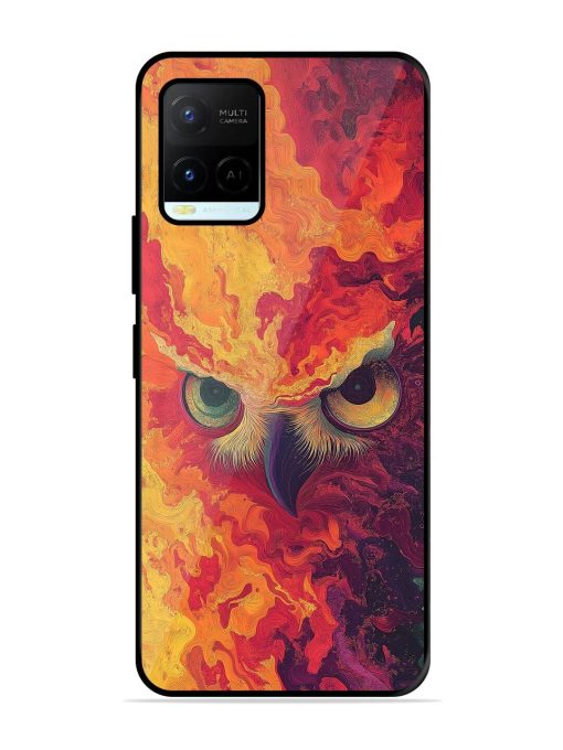 Fiery Owl Glossy Soft Edge Case for Vivo Y21A Chachhi