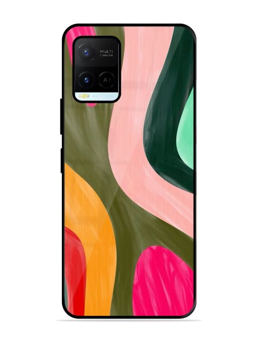 Wavy Wonderland Glossy Soft Edge Case for Vivo Y21A Chachhi