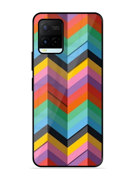 Colorful Zigzag Glossy Soft Edge Case for Vivo Y21A Chachhi