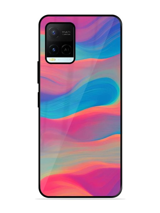 Wavy Wonder Glossy Soft Edge Case for Vivo Y21A Chachhi