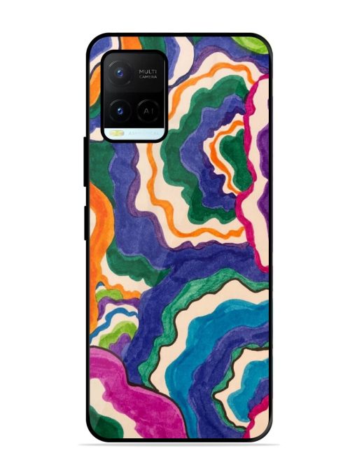 Wavy Wonder Glossy Soft Edge Case for Vivo Y21A Chachhi