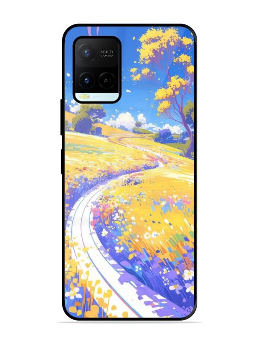 Vibrant Spring Meadow Glossy Soft Edge Case for Vivo Y21A Chachhi