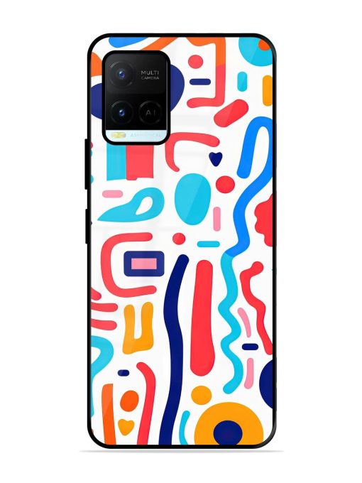 Whimsical Doodle Chaos Glossy Soft Edge Case for Vivo Y21A Chachhi