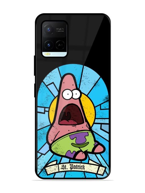 St. Patrick'S Day Stained Glass Patrick Star Glossy Soft Edge Case for Vivo Y21A Chachhi