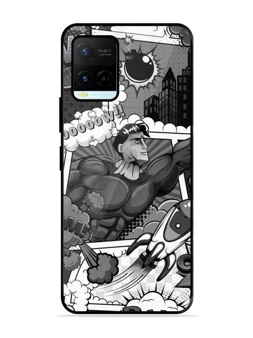 Comic Book Chaos Glossy Soft Edge Case for Vivo Y21A Chachhi