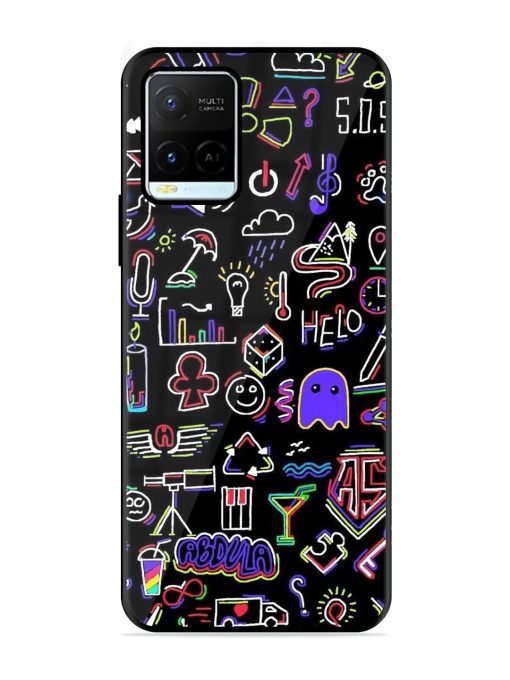 Neon Doodle Glossy Soft Edge Case for Vivo Y21G Chachhi