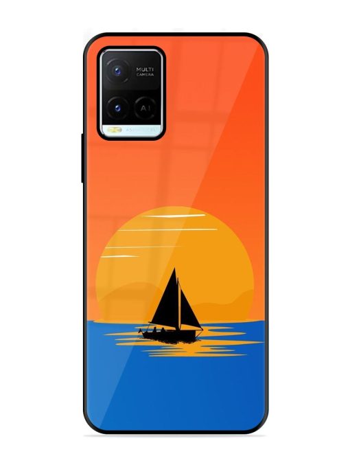 Sunset Sail Glossy Soft Edge Case for Vivo Y21G Chachhi