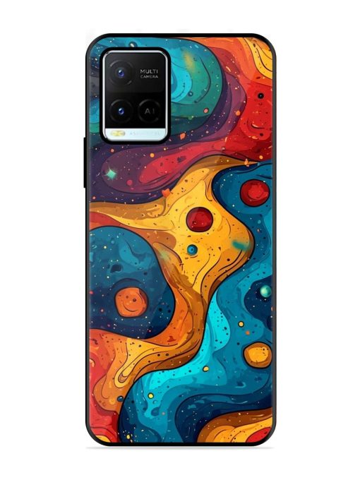 Cosmic Swirl Glossy Soft Edge Case for Vivo Y21G