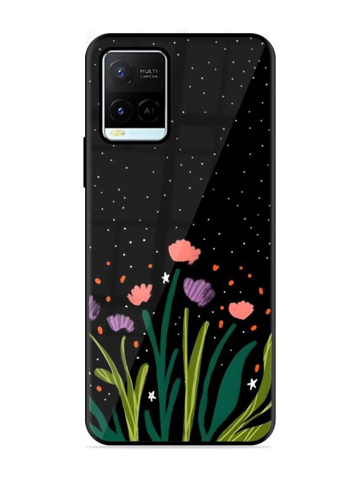 Midnight Bloom Glossy Soft Edge Case for Vivo Y21G Chachhi