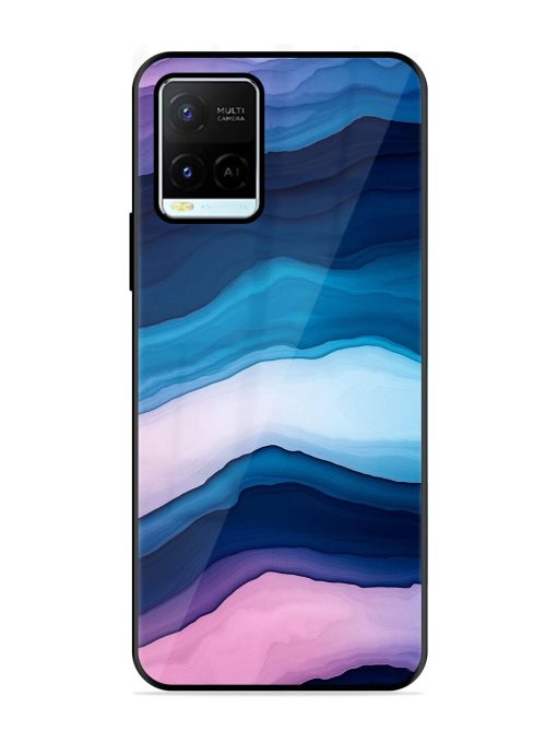 Oceanic Layers Glossy Soft Edge Case for Vivo Y21G Chachhi