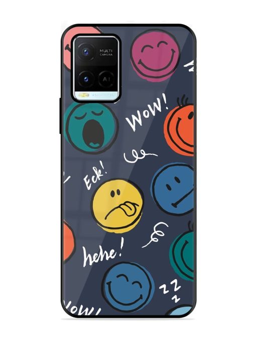 Emoticon Parade Glossy Soft Edge Case for Vivo Y21G Chachhi