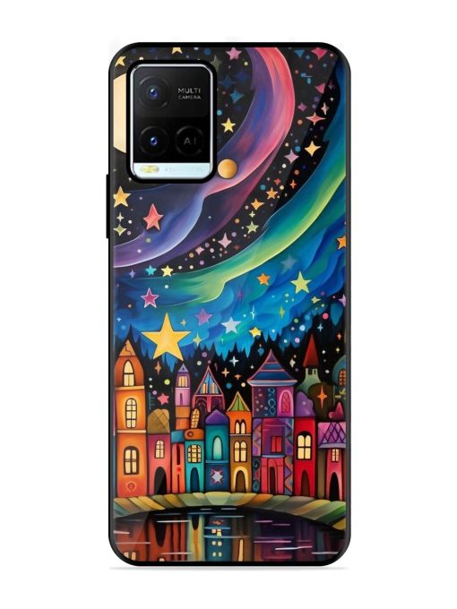 Starlit Village Glossy Soft Edge Case for Vivo Y21G Chachhi