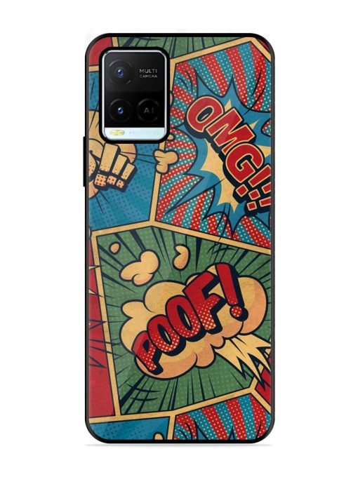 Comic Book Chaos Glossy Soft Edge Case for Vivo Y21G Chachhi