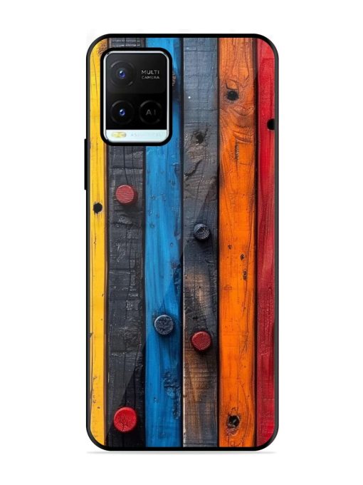 Rainbow Plank Glossy Soft Edge Case for Vivo Y21G Chachhi