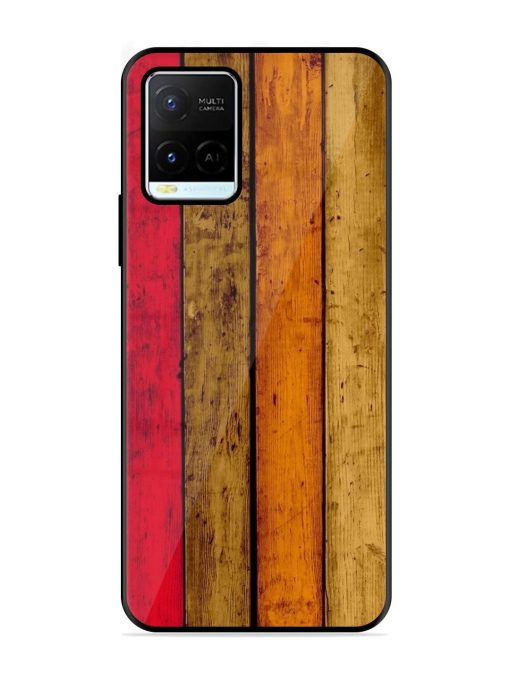 Colorful Woodgrain Glossy Soft Edge Case for Vivo Y21G Chachhi