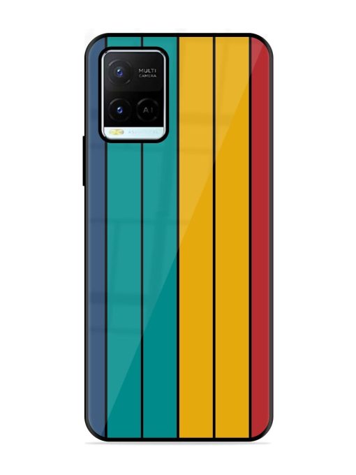 Retro Stripes Glossy Soft Edge Case for Vivo Y21G Chachhi